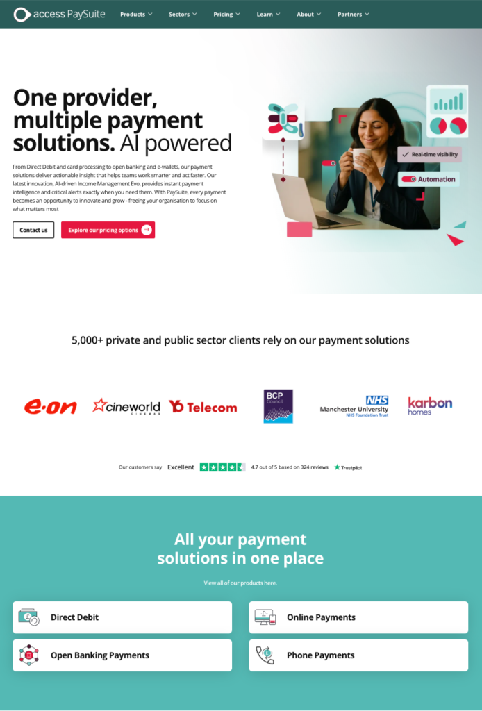 Access PaySuite Home Page